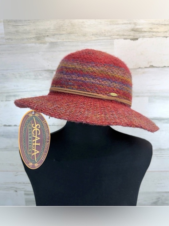 NWT Scala Boho Wide Brim Hat Fall Cottagecore Artisan Style Cozy Festival main image 11